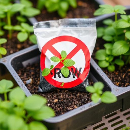 No-grow seed mix on garden tray