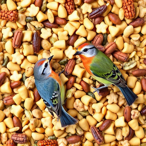 Nut and seed mix for wild birds