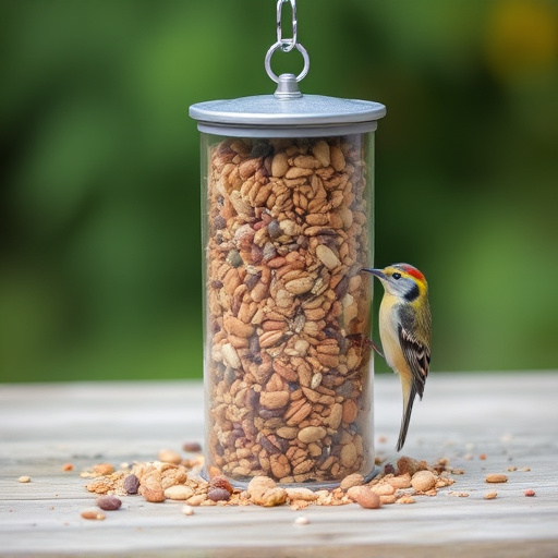 Nut and seed mix for wild birds