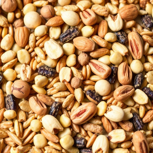 Nut and seed mix for wild birds