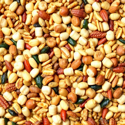 Nut and seed mix for wild birds