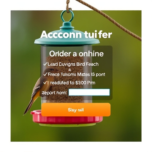 Online order confirmation for bird feed