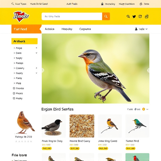 Online store bird seed product page