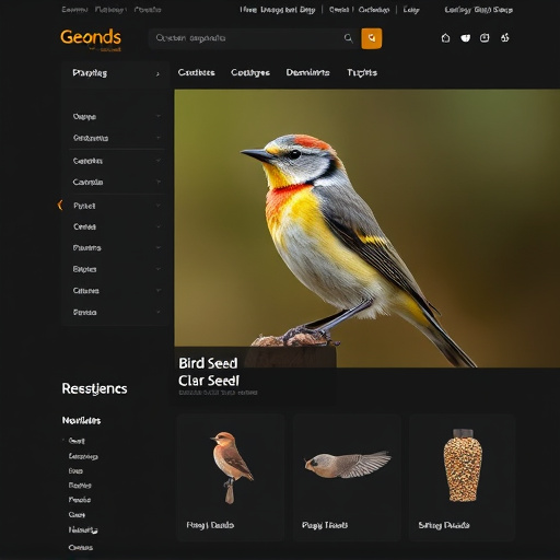 Online store bird seed product page