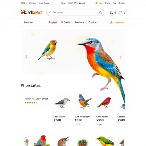 Online store bird seed product page