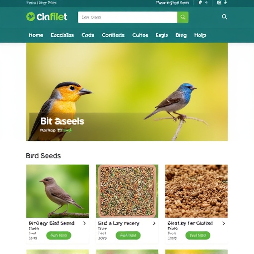 Online store page showing bird seed options