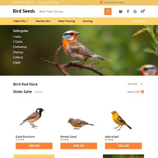 Online store page showing bird seed options