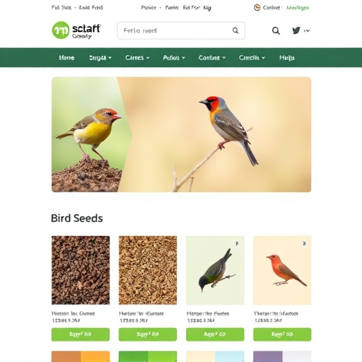 Online store page showing bird seed options