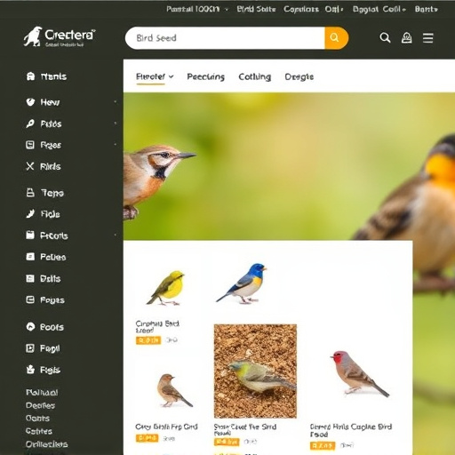 Online store page showing bird seed options