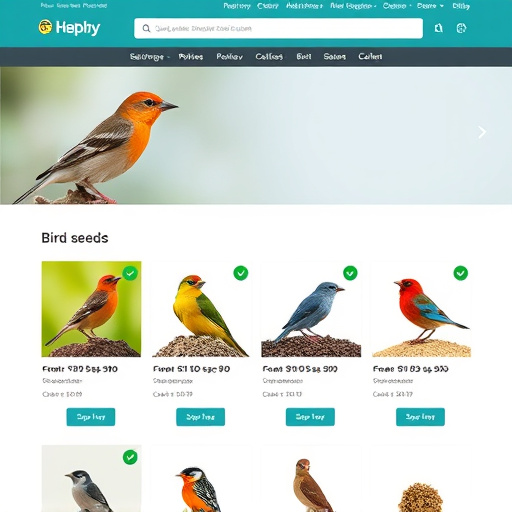 Online store page showing bird seed options