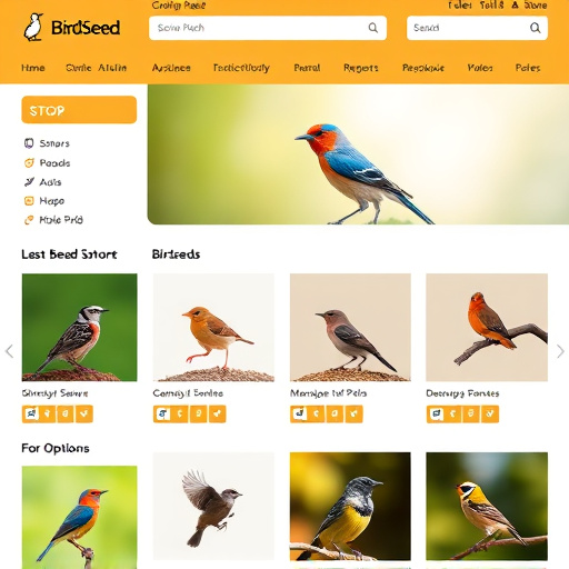 Online store page showing bird seed options