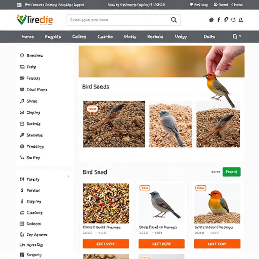 Online store page showing bird seed options