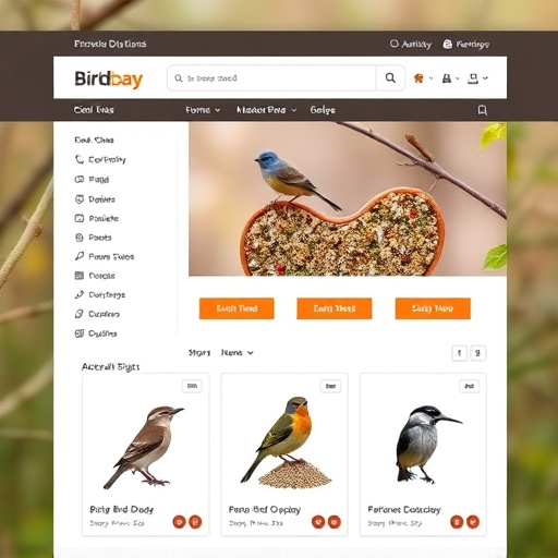 Online store page showing bird seed options