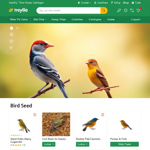 Online store page showing bird seed options