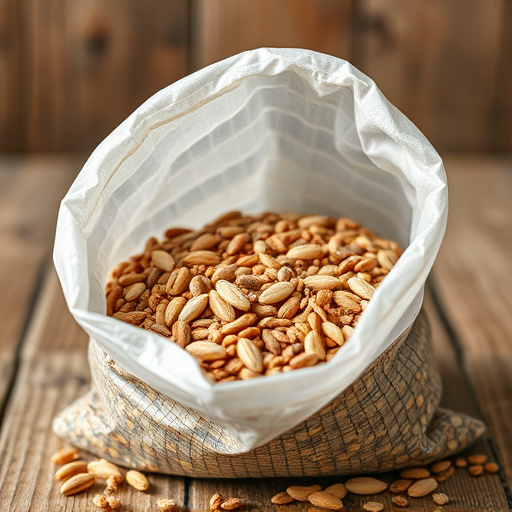 Open bag filled with bird seed mix