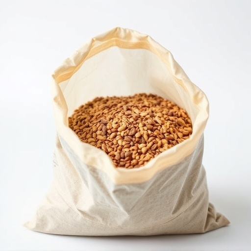 Open bag filled with bird seed mix