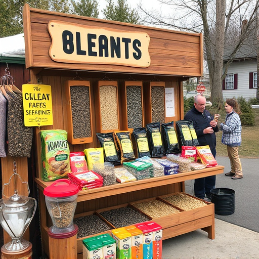 Outdoor display of bird seed deals