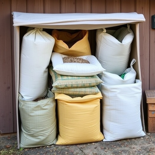 Outdoor storage of bird seed bags