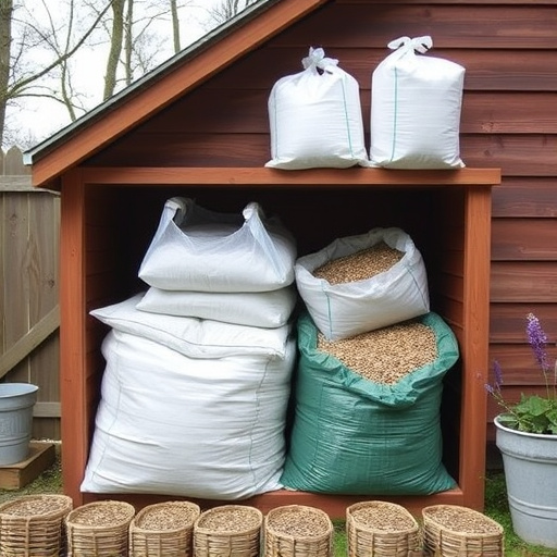 Outdoor storage of bird seed bags