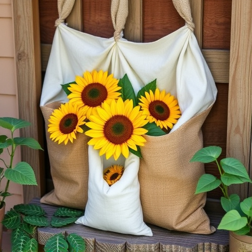 Outdoor storage of sunflower heart sacks