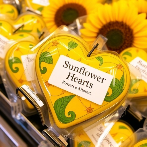 Packaged sunflower hearts with label visible
