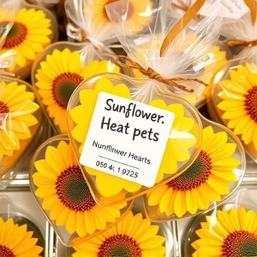Packaged sunflower hearts with label visible