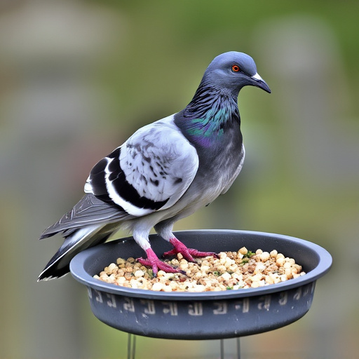 Pigeon unable to access seed tray