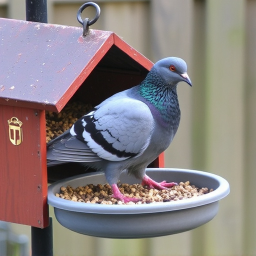 Pigeon unable to access seed tray