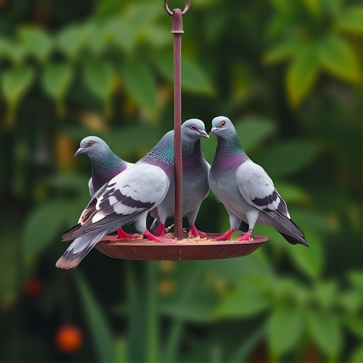 Pigeons excluded by clever feeder design