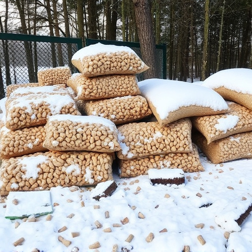 Piles of suet pellets for winter