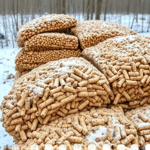 Piles of suet pellets for winter