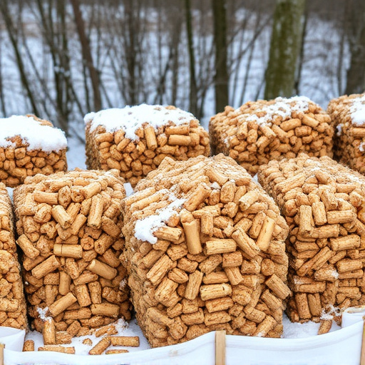 Piles of suet pellets for winter