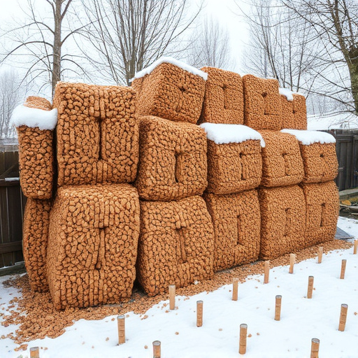 Piles of suet pellets for winter