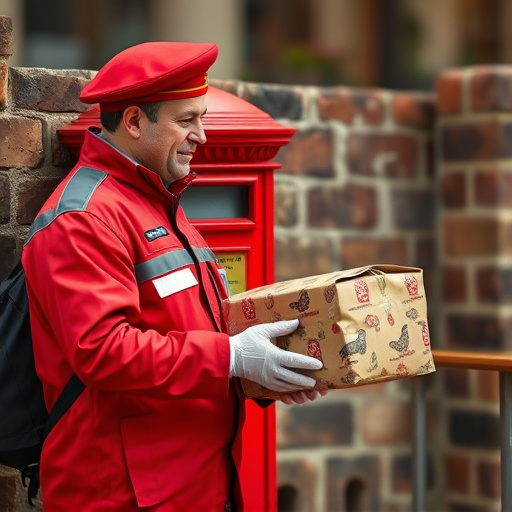 Postman delivering wild bird food parcel