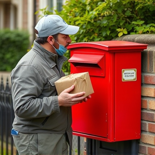 Postman delivering wild bird food parcel