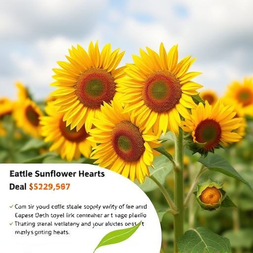 Product page showing sunflower hearts deal