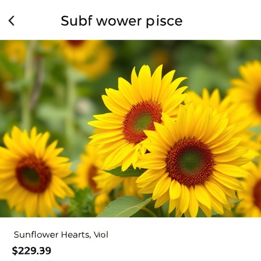 Product page showing sunflower hearts deal