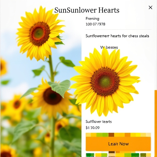 Product page showing sunflower hearts deal