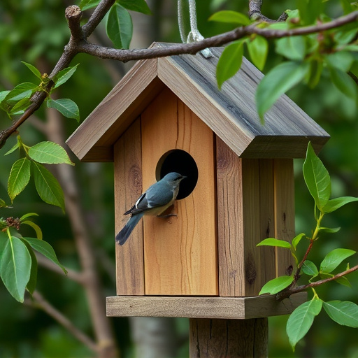 Quiet bird box after breeding season