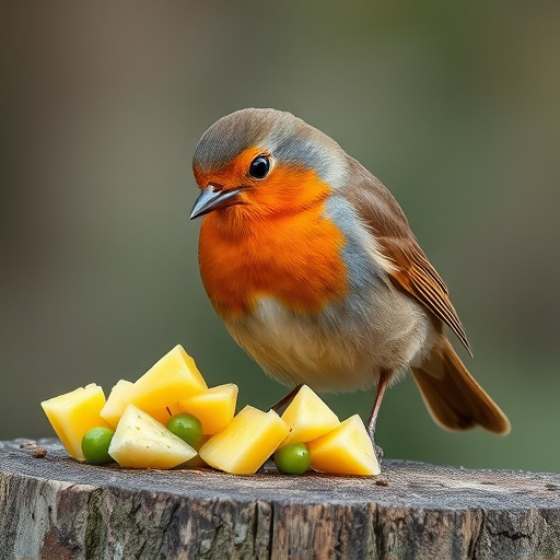 robin-nibbling-on-chopped-fruit-pieces-640x480-39816905.jpeg