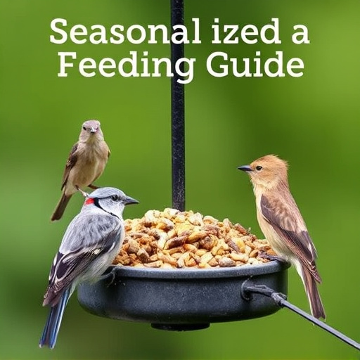 Seasonal bird feeding guide with UK birds