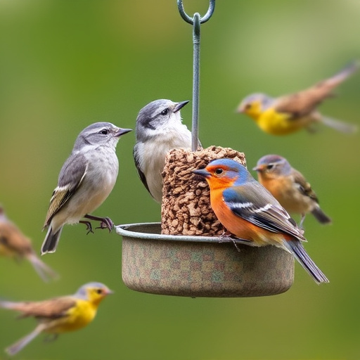 Seasonal bird feeding guide with UK birds