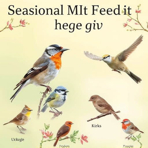 Seasonal bird feeding guide with UK birds