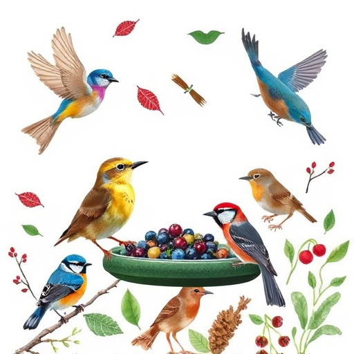 Seasonal bird feeding guide with UK birds