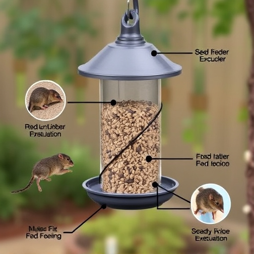 Seed feeder with rodent exclusion features