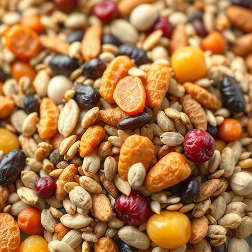 Seed mix with dried fruits