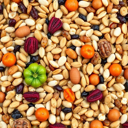 Seed mix with dried fruits