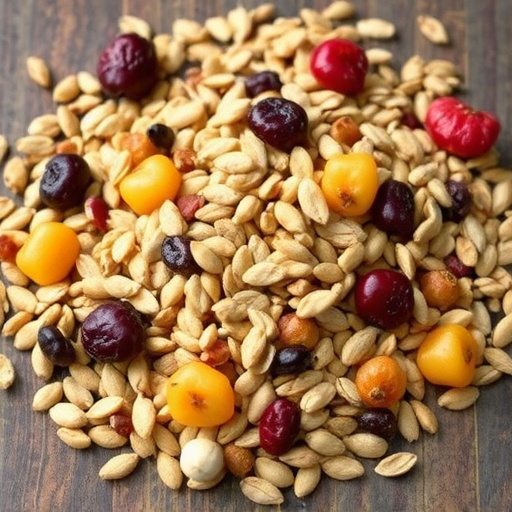 Seed mix with dried fruits