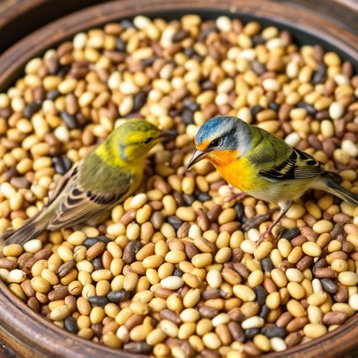 Selection of fine seeds for songbirds