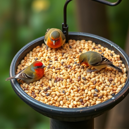 Selection of fine seeds for songbirds